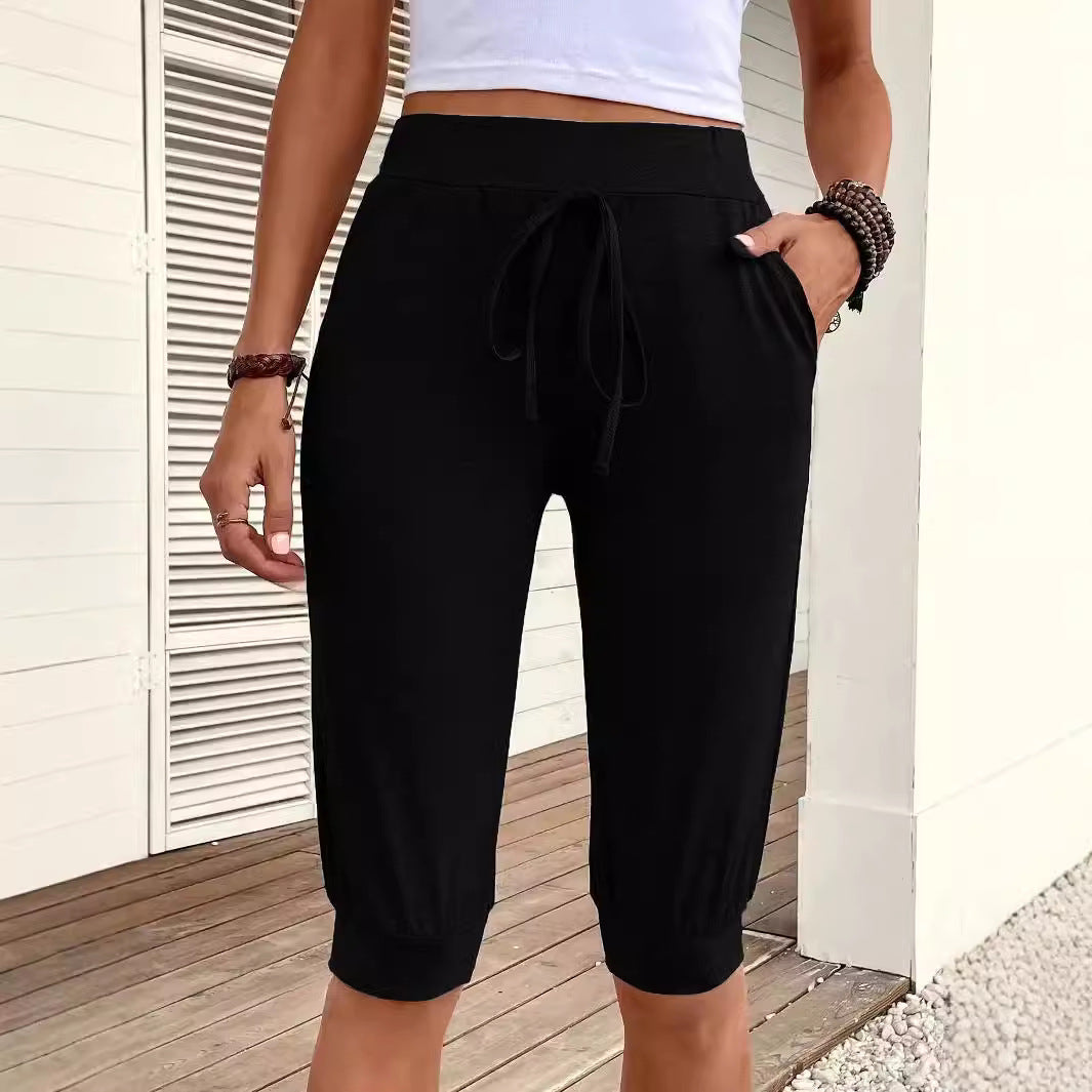 Damen bequeme Jersey-Shorts mit elastischem Bund und praktischen Seitentaschen Drune