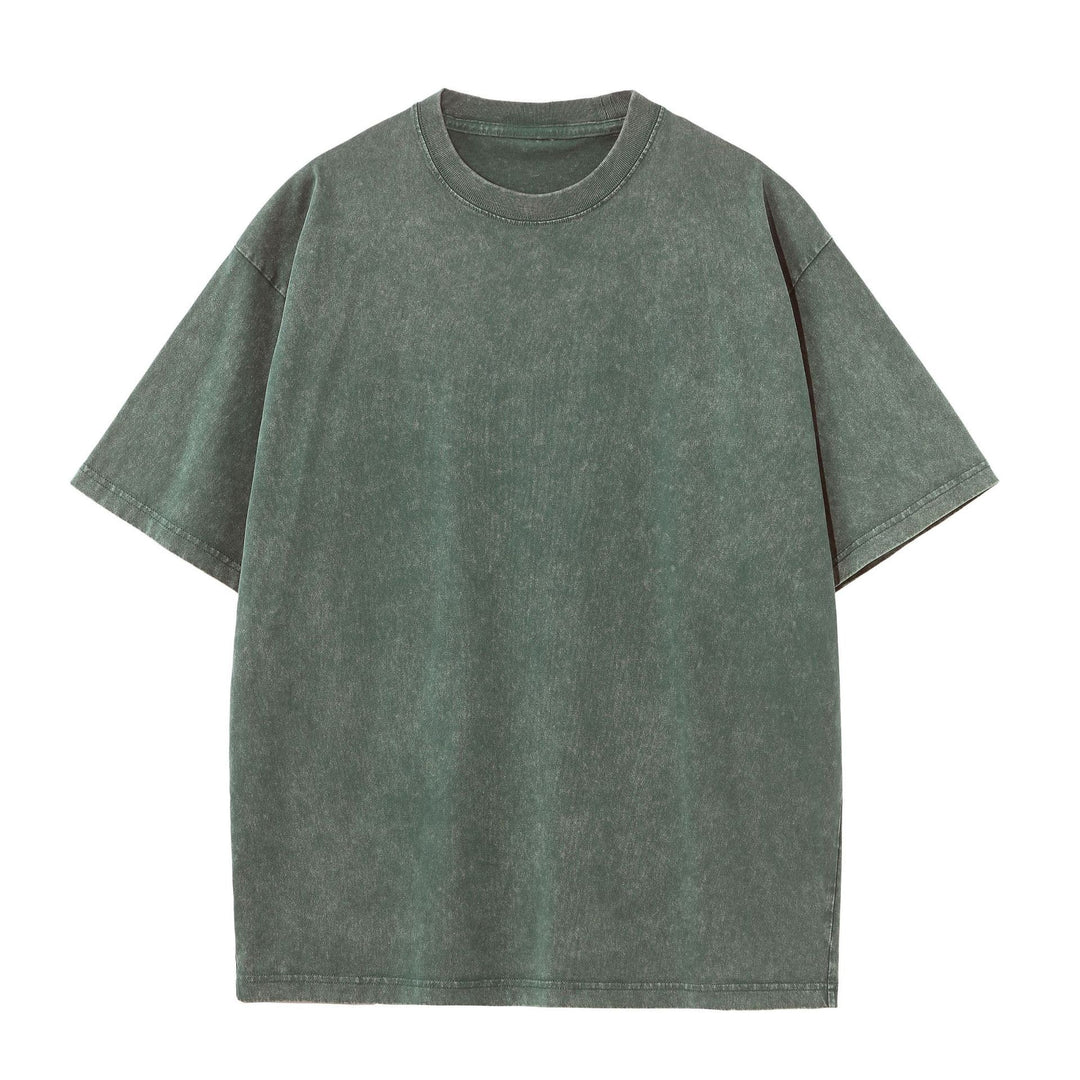 Damen Oversized Relaxed Fit Vintage Wasch T-Shirt Drune
