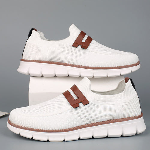 Damen Elastischer Strick‑Mokassin‑Sneaker mit dämpfender EVA‑Sohle und Zierriemen Drune