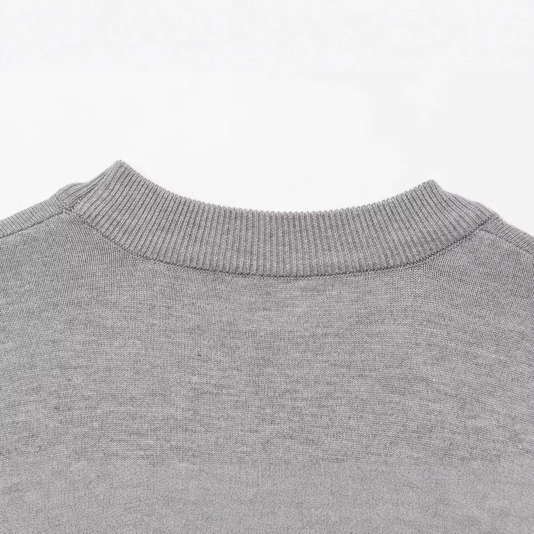 Damen Oversize Pullover mit weitem Rundhalsausschnitt und Rippbündchen Drune