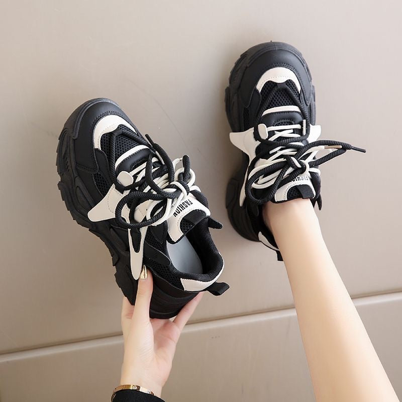 Damen Chunky Sneakers mit atmungsaktiver Mesh-Oberfläche und robustem Profil Drune