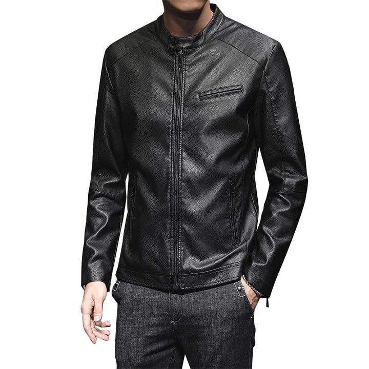 Herren Moderne Kunstlederjacke Drune