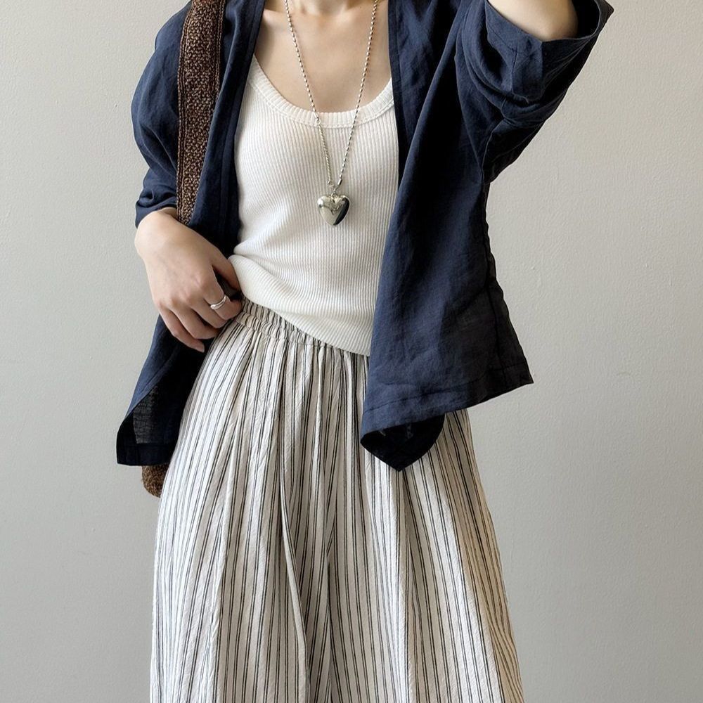 Damen lässige Leinenjacke Drune
