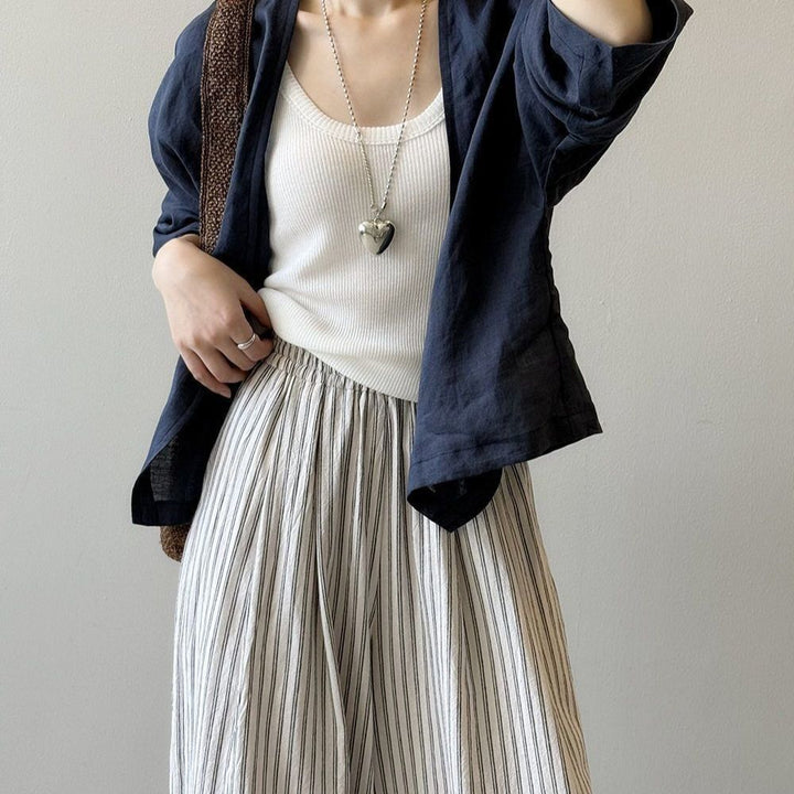 Damen lässige Leinenjacke Drune