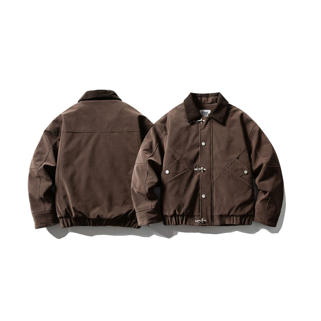 Herren Kurzblouson aus Canvas mit Knebelverschlüssen und elastischem Saum Drune