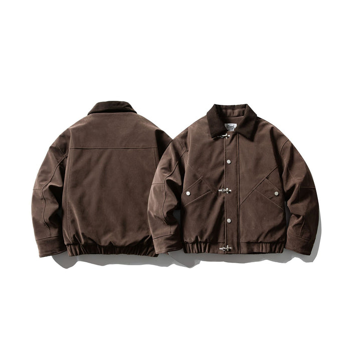 Herren Kurzblouson aus Canvas mit Knebelverschlüssen und elastischem Saum Drune