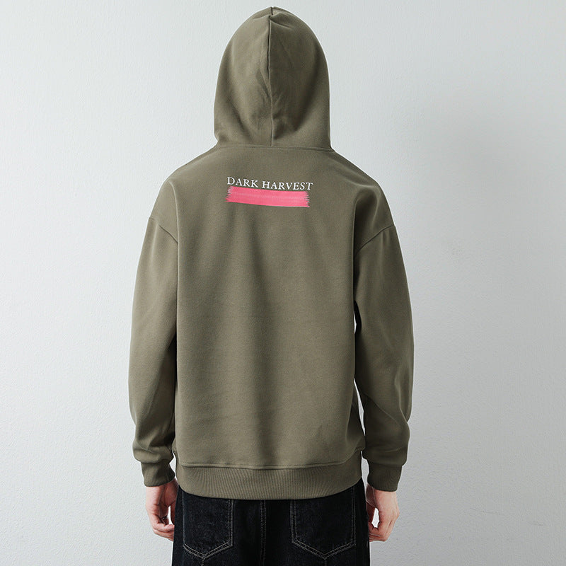 Herren Modischer Kapuzenpullover mit kreativen Grafikdruck Drune