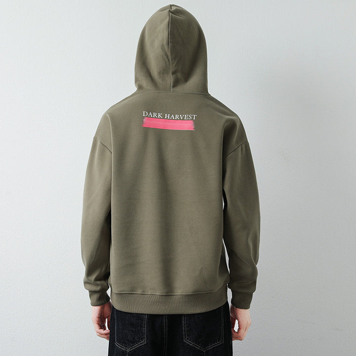 Herren Modischer Kapuzenpullover mit kreativen Grafikdruck Drune