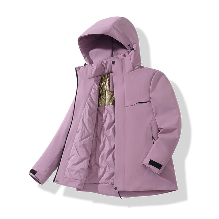 Herren Wasserabweisende Thermo-Parka mit Kapuze, gesteppter Innenseite & verdecktem Reißverschluss Drune