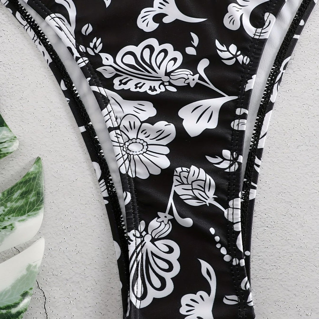 Damen Triangel-Bikini mit verspieltem Knoten-Detail Drune