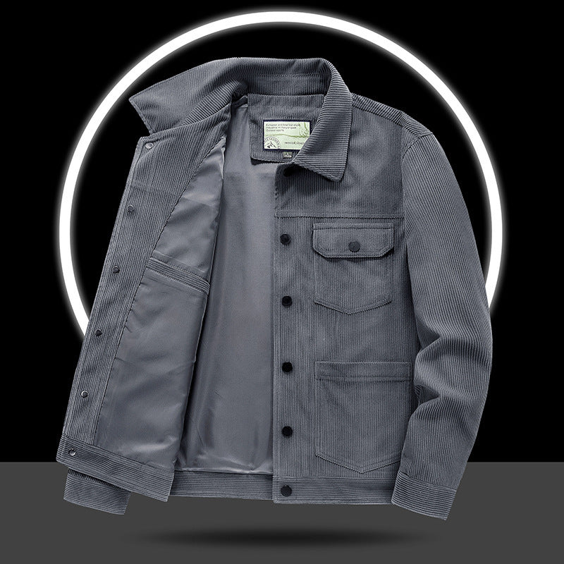 Herren Lässige Cordjacke mit praktischen Taschen Drune 1787797822