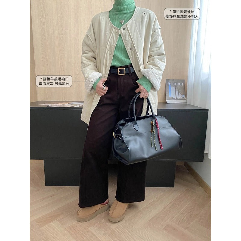 Damen lässige Steppjacke mit kuscheligem Innenfutter und praktischen Taschen Drune