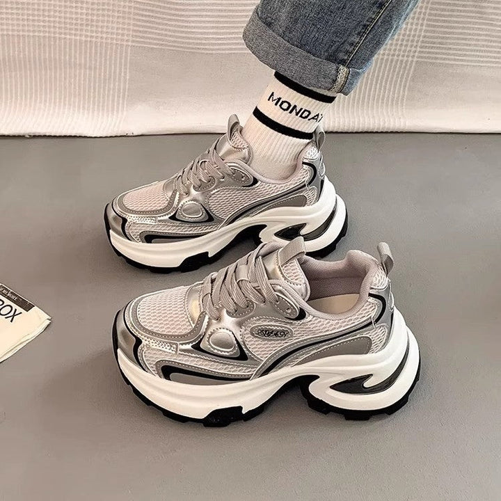 Damen High-Performance Sneakers mit dicker Sohle und reflektierenden Details Drune