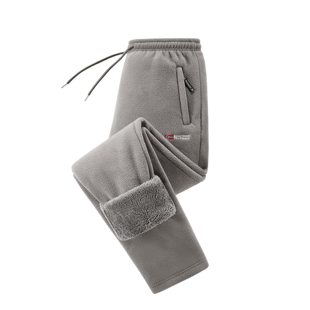 Damen Fleece-Jogginghose mit Teddy-Innenfutter und Reißverschlusstaschen Drune