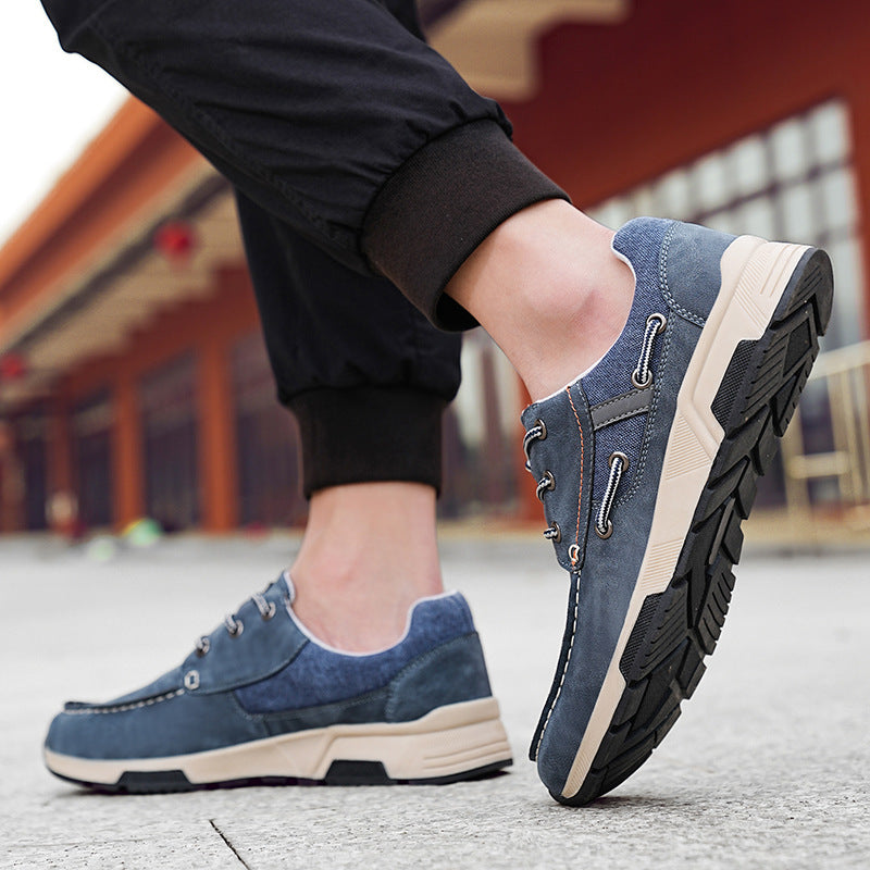 Herren nan Mokassin-inspirierter City-Sneaker mit profiliertem Gummisohlenprofil und gepolstertem Fersenkragen Drune