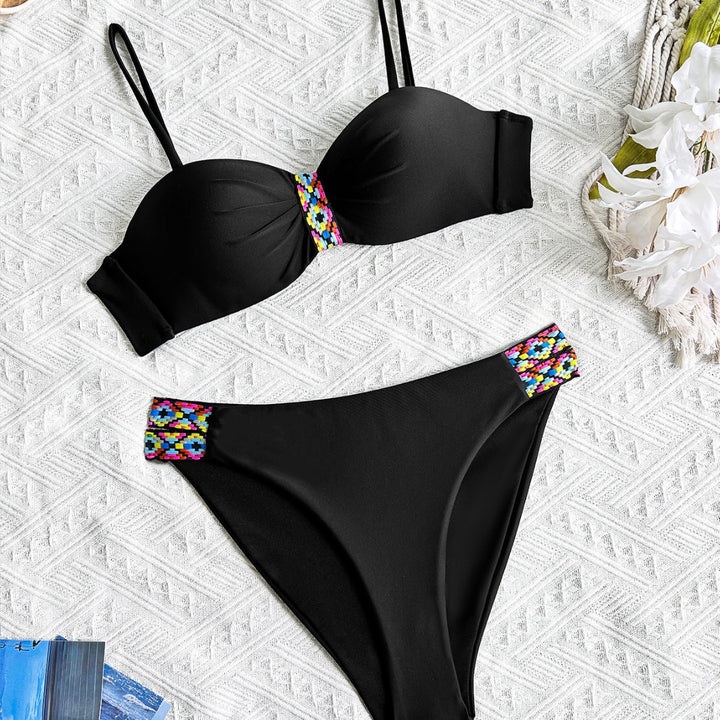 Damen Bikiniset mit verzierten Details Drune