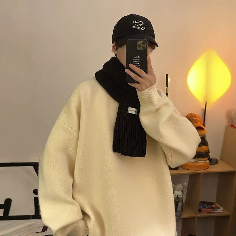 Herren Lässiger Oversized Pullover Drune
