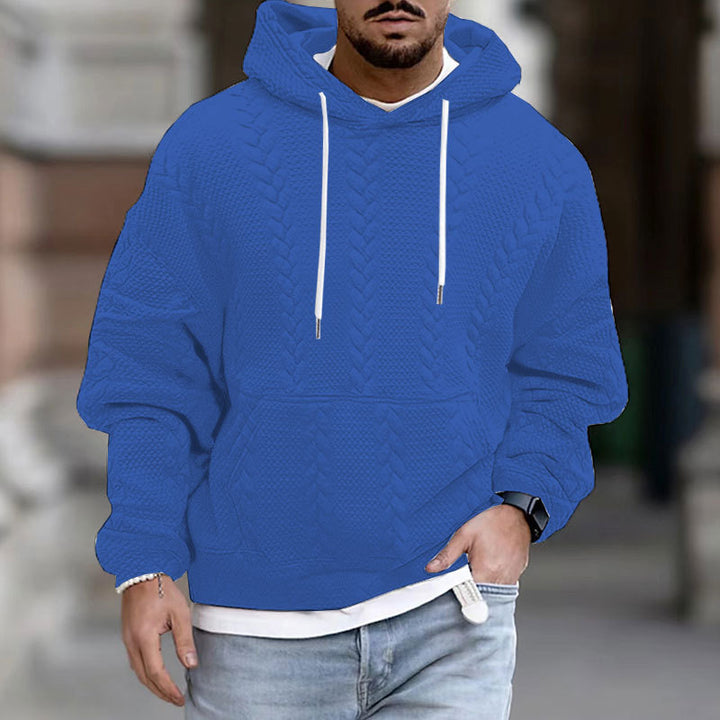 Herren Modischer Grobstrick Kapuzenpullover