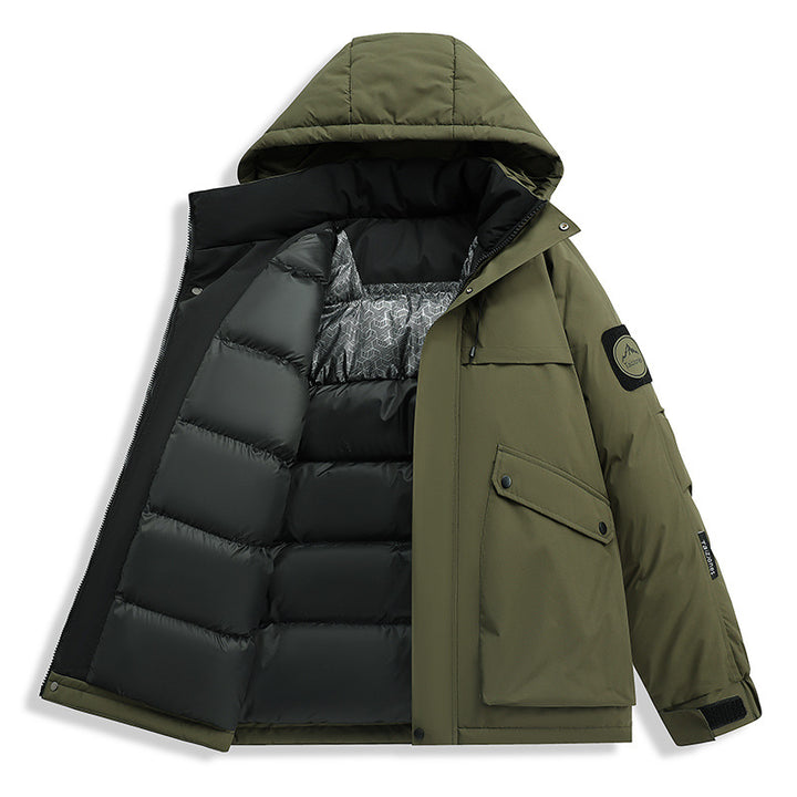 Herren Wetterfeste Funktions-Parka mit Thermofutter, Kapuze & Utility-Taschen Drune