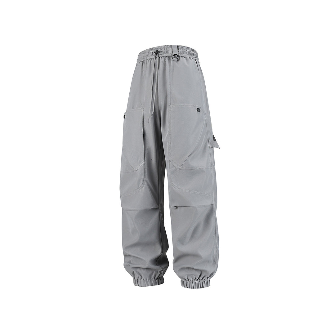 Herren Utility-Cargohose im Joggerstil mit elastischem Bund und großvolumigen Klappentaschen Drune