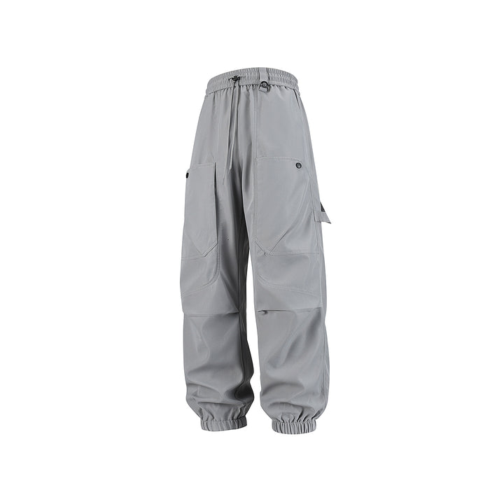 Herren Utility-Cargohose im Joggerstil mit elastischem Bund und großvolumigen Klappentaschen Drune