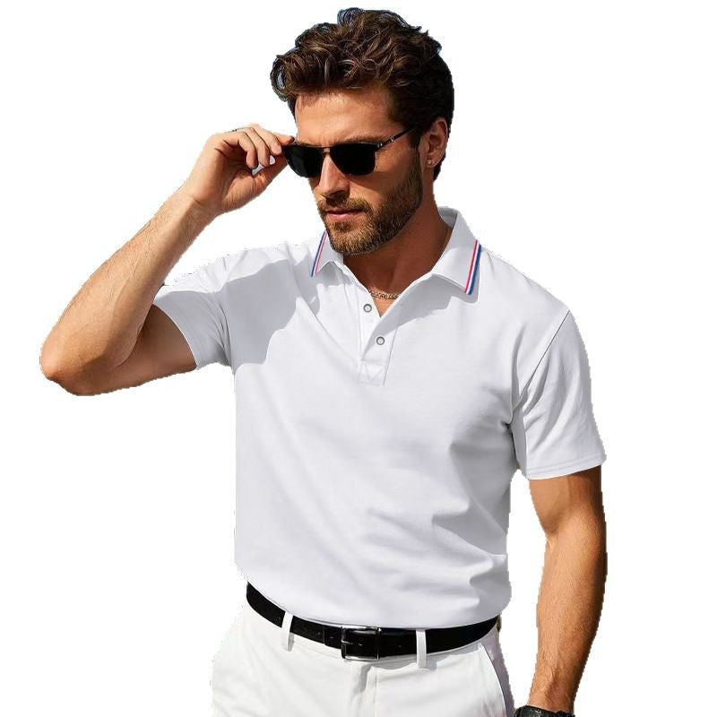 Herren Polo-Shirt mit kontrastierendem Kragen und atmungsaktiver Baumwollqualität Drune