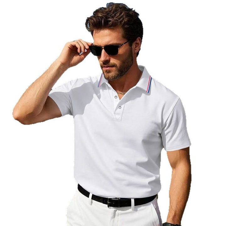 Herren Polo-Shirt mit kontrastierendem Kragen und atmungsaktiver Baumwollqualität Drune