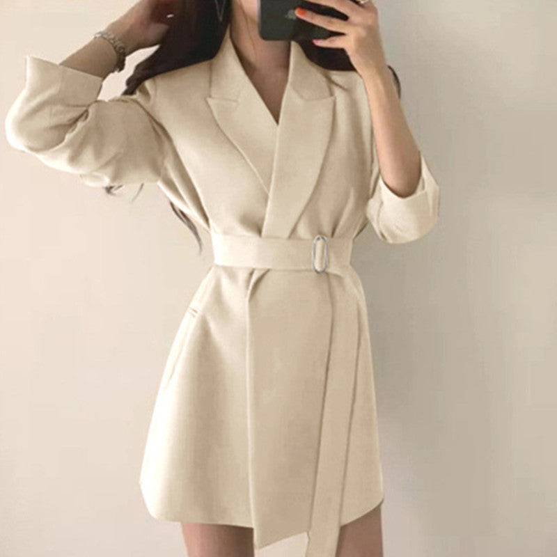Damen Eleganter Blazer-Kleid Drune
