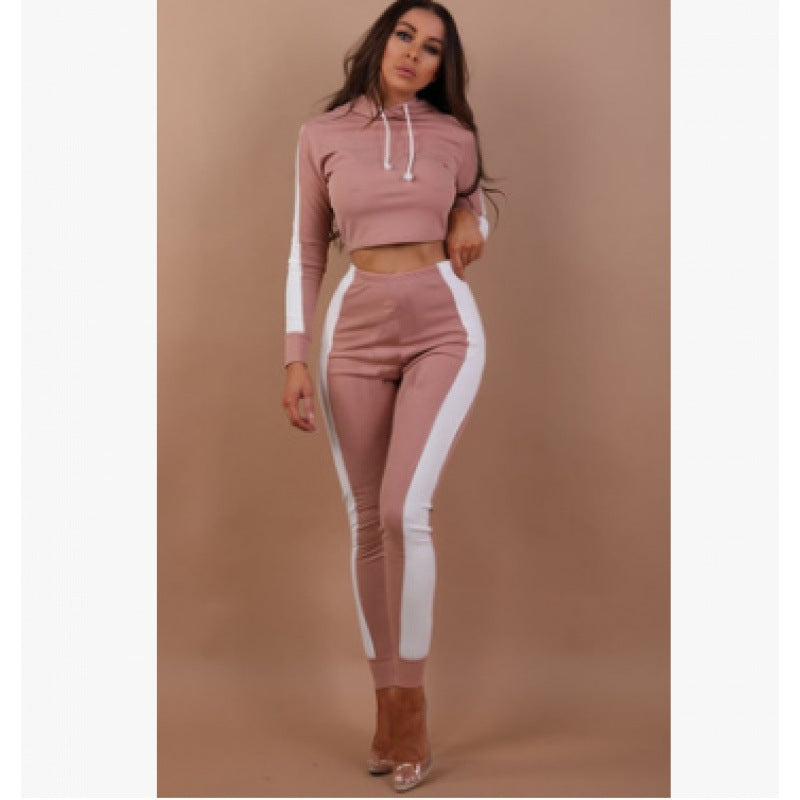 Damen Sportliches Set mit cropped Hoodie und leggings Drune