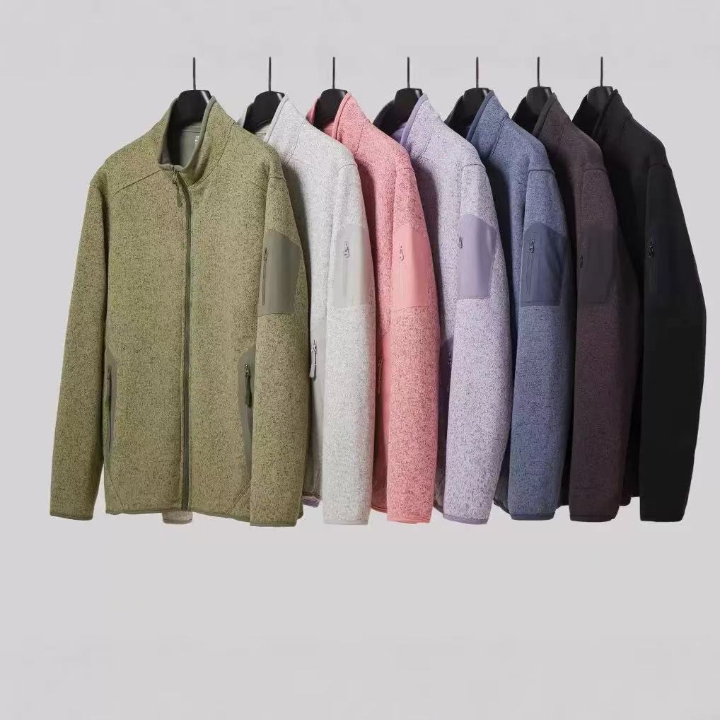 Damen Fleecejacke mit seitlichen Reißverschlusstaschen und hohem Kragen Drune