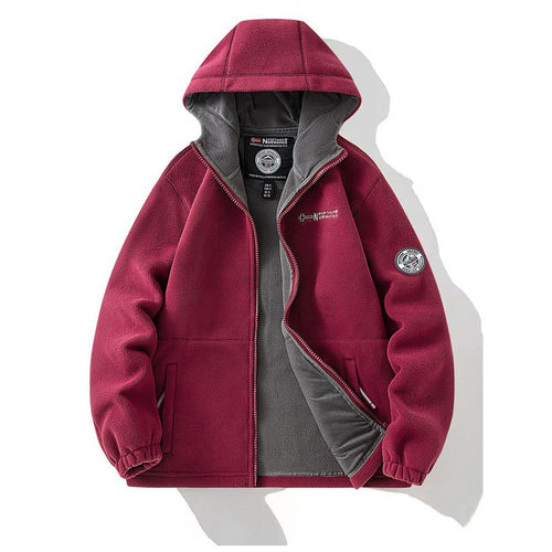 Herren Fleecejacke mit Kapuze Drune