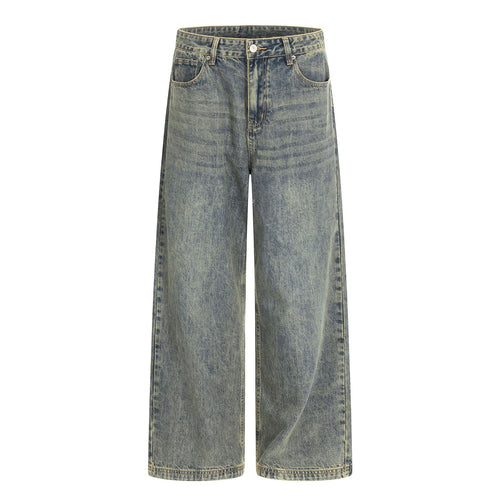 Damen Hochtaillierte Cropped-Denim‑Culotte mit weitem Bein und Used‑Finish Drune