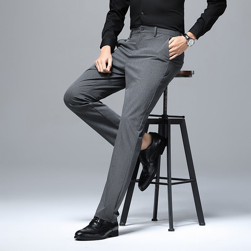 Herren Elegante Anzughose mit modernem Schnitt und feiner Struktur Drune