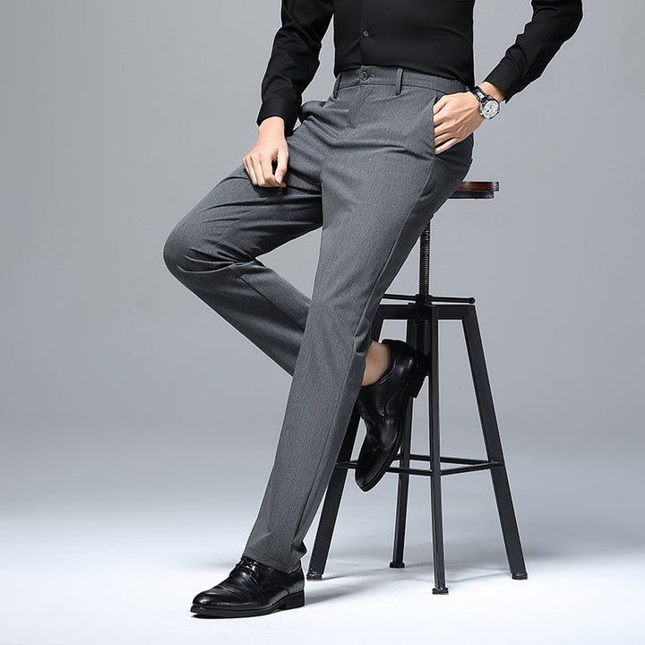 Herren Elegante Anzughose mit modernem Schnitt und feiner Struktur Drune
