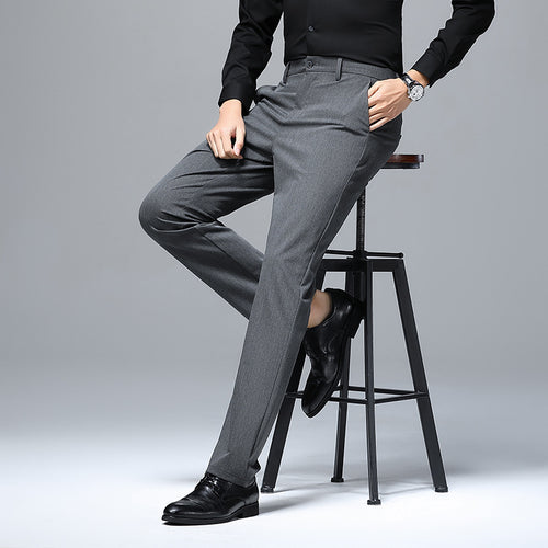 Herren Elegante Anzughose mit modernem Schnitt und feiner Struktur Drune