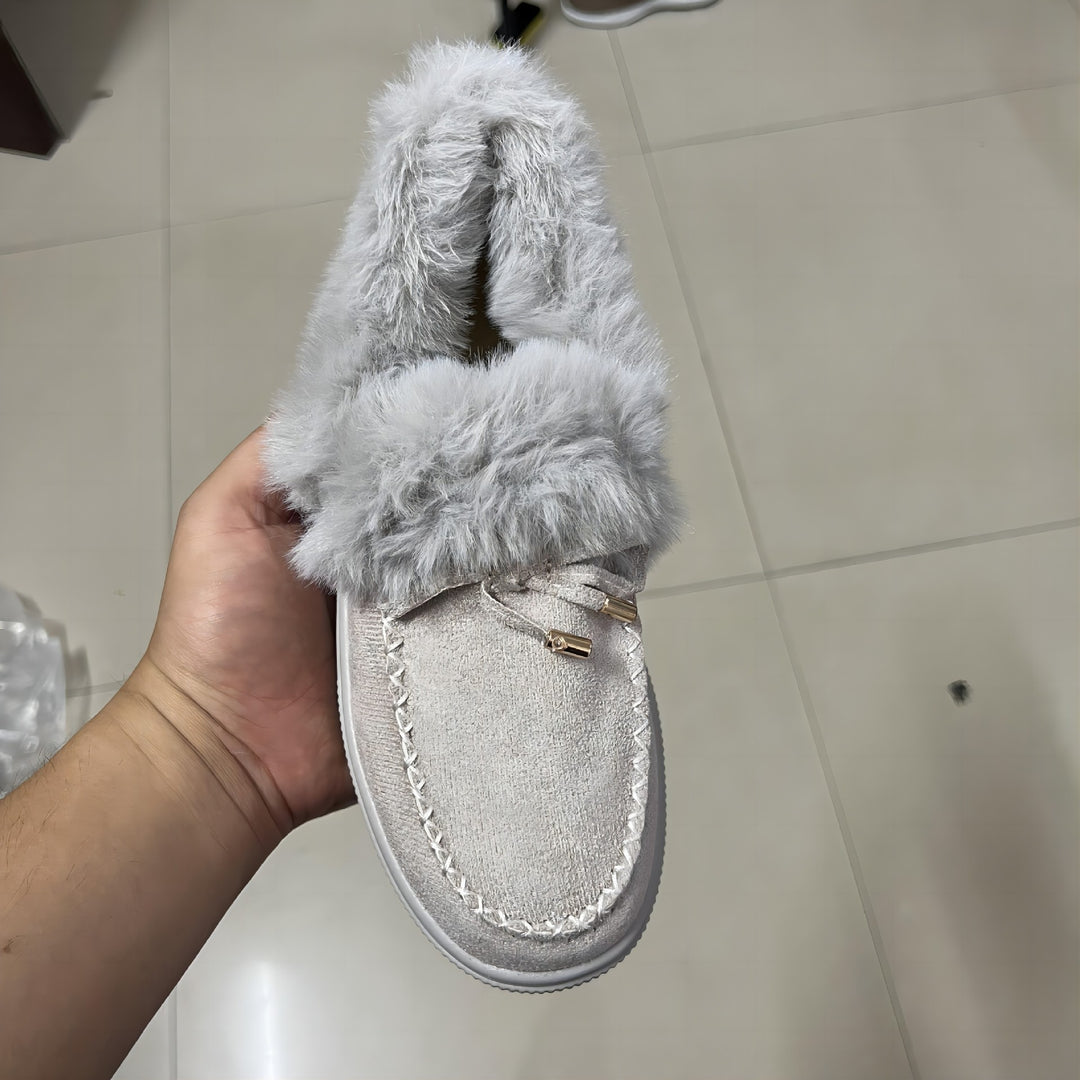 Damen Sneakers mit kuscheligem Fellkragen Drune