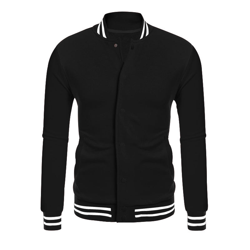 Herren Sportjacke mit kontrastierenden Bündchen und modernen Druckknöpfen Drune