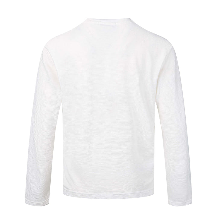 Damen Feinstrukturiertes Langarmshirt mit Rundhalsausschnitt und filigranem Grafikprint Drune