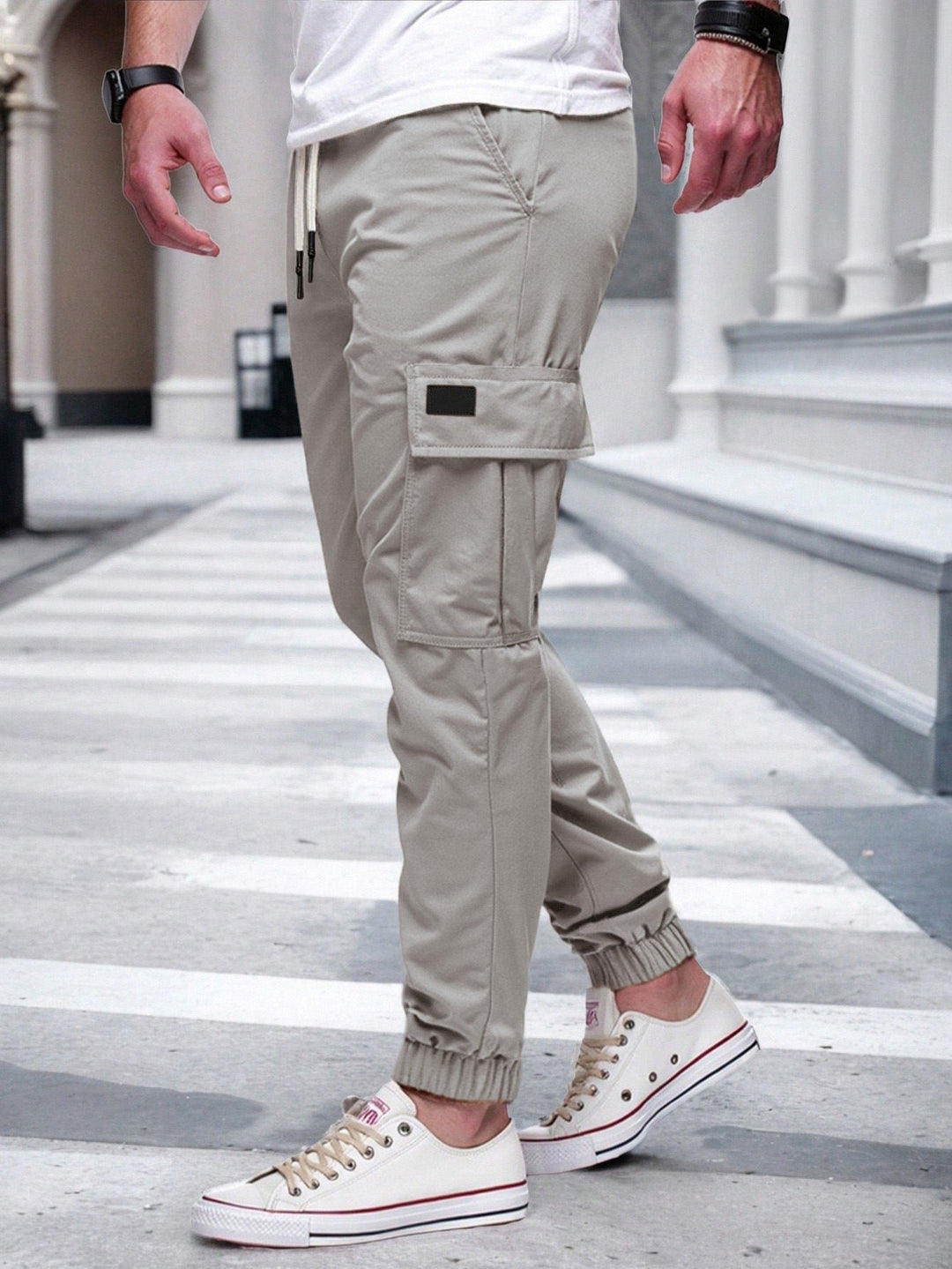 Herren Cargo-Hose mit elastischem Bund und multifunktionalen Taschen Drune