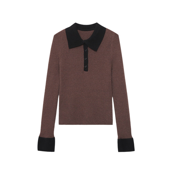 Damen Langarm-Pullover mit strukturiertem Rippdesign und hochwertiger Knopfleiste Drune