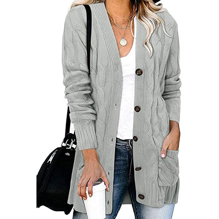 Damen Strickjacke mit Zopfdesign und praktischen Taschen Drune
