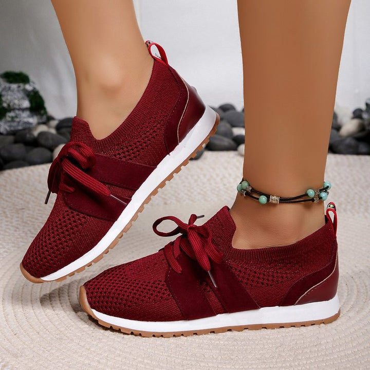 Damen Atmungsaktive Sport-Sneaker mit flexiblem Gummizug und rutschfester Sohle Drune