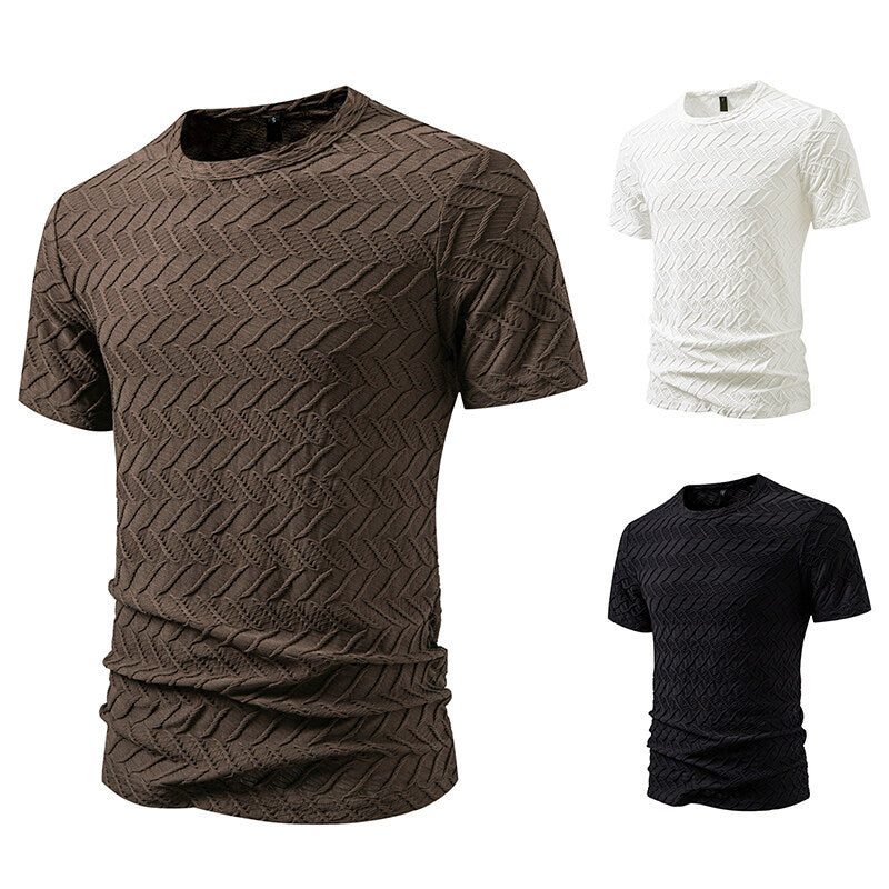 Herren Strukturiertes Kurzarmshirt mit modernem Design Drune