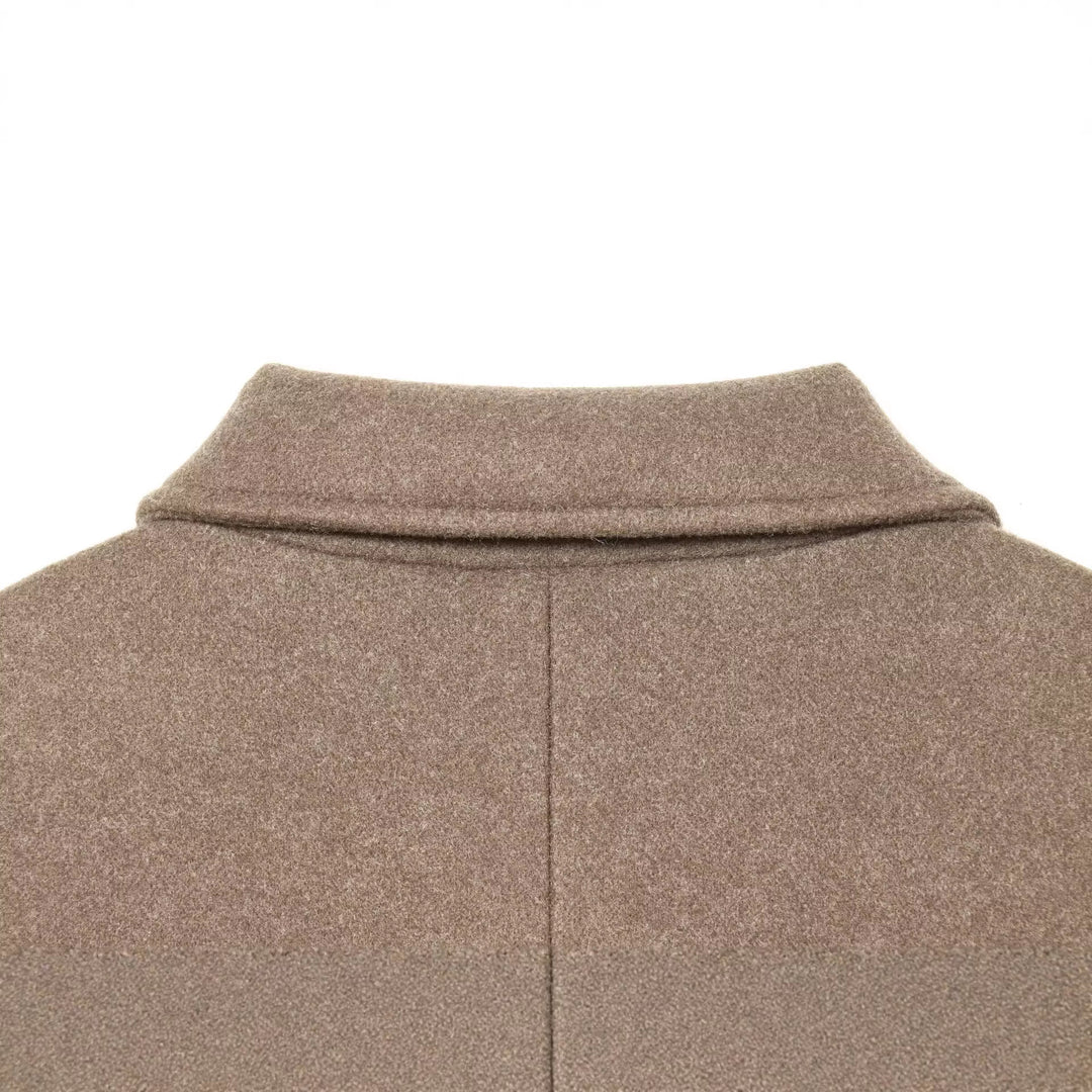 Damen Kurzer Oversize-Mantel mit üppigem Kunstfellkragen Drune