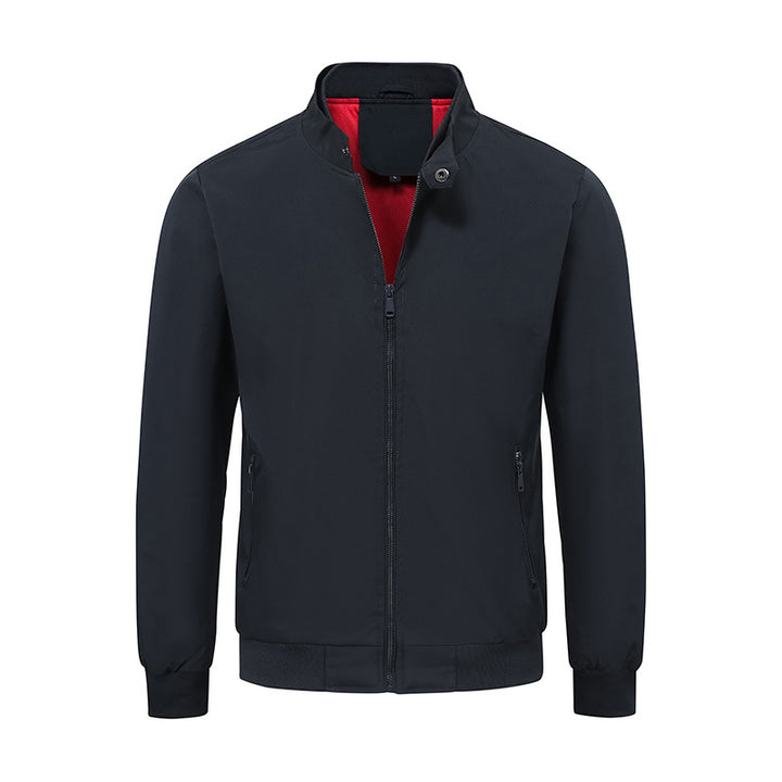 Herren Leichter Softshell‑Blouson mit Stehkragen, Reißverschluss und Kontrastfutter Drune