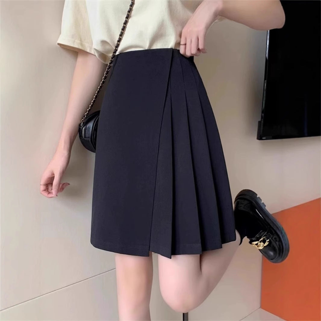 Damen Plissierter Minirock mit hoher Taille Drune