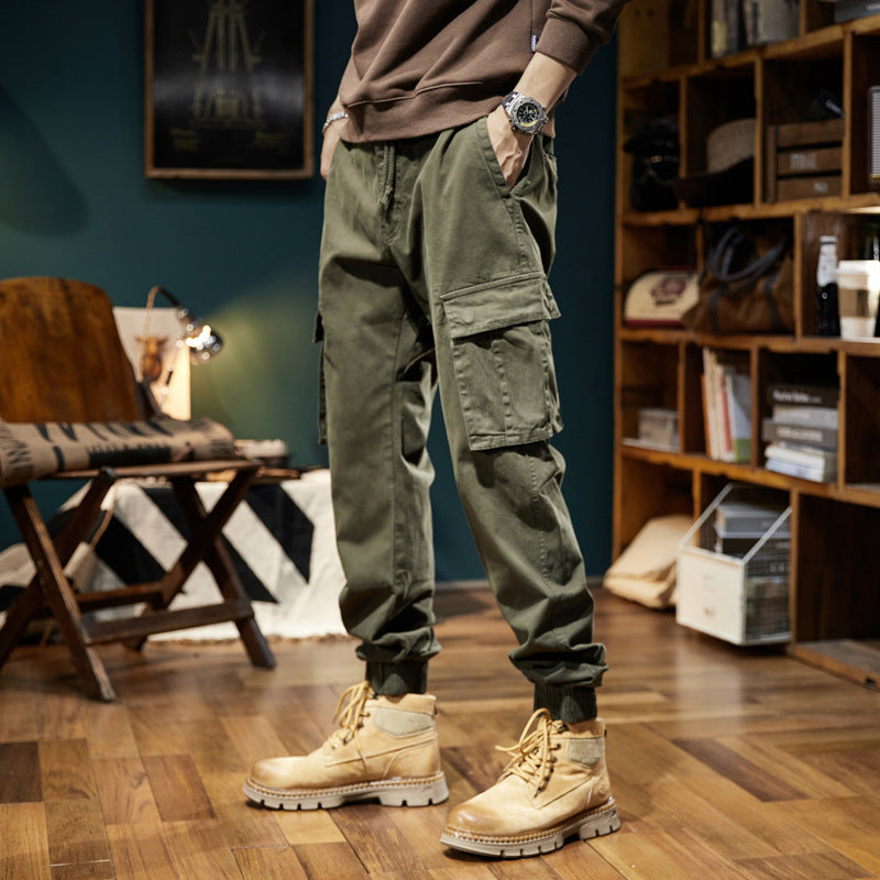 Herren Urban‑Utility Relaxed‑Fit Cargo‑Jogginghose mit Tunnelzug und Mehrfach‑Taschen Drune
