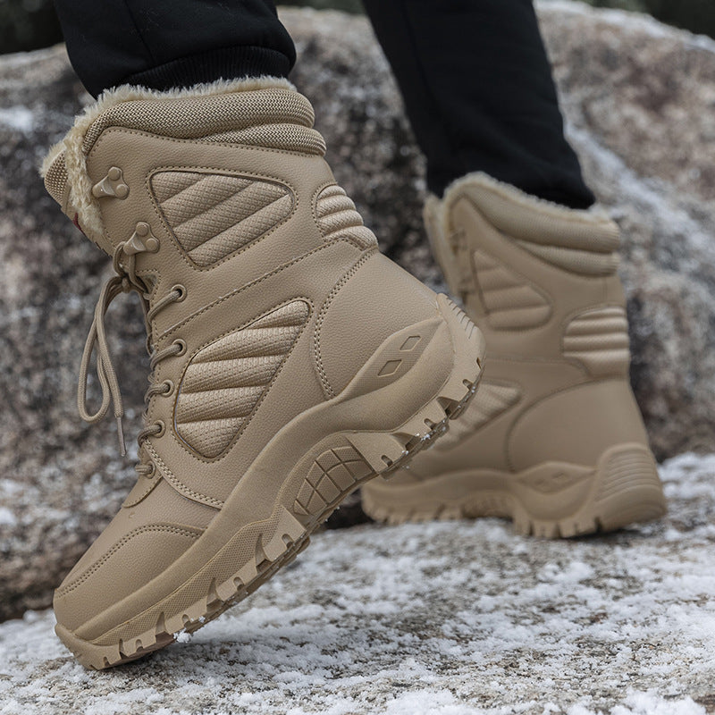Damen Hochgeschnittene Winter-Trekkingstiefel mit kuscheligem Kunstfellfutter, wasserdichter Membran und griffiger Gummiprofilsohle Drune