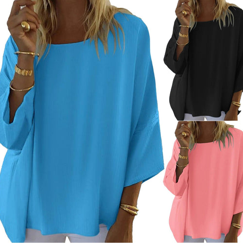 Damen Leichte Batwing Bluse Drune