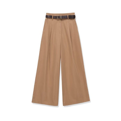 Damen weite Hochbundhose mit abnehmbarem Gürtel Drune